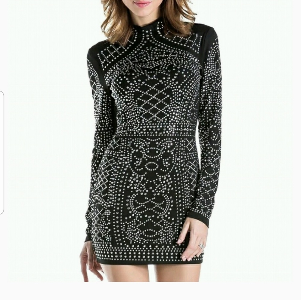Studded Mini Dress - Picture 1 of 3